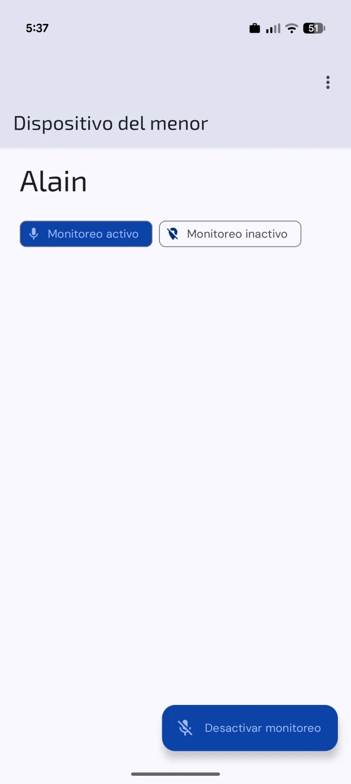 Sentry · app del menor